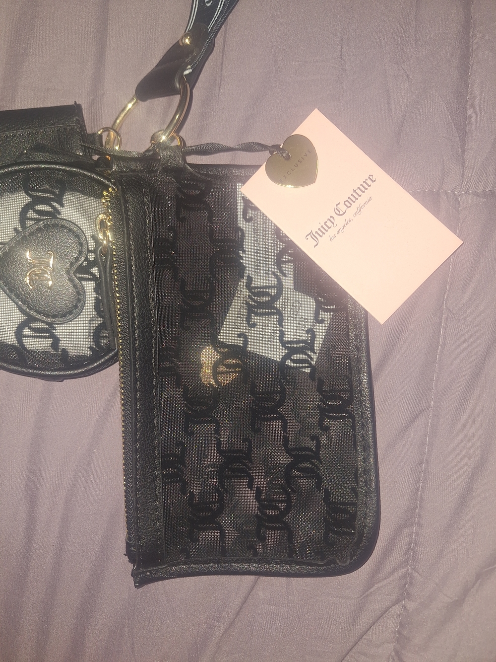 EXCLUSIVE Juicy Couture Black Logo Wristlet Set - Picture 3 of 8